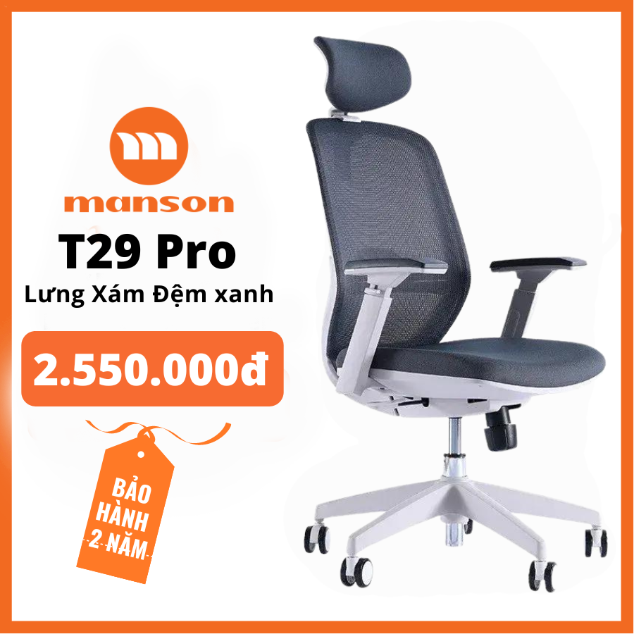 Gh V n Ph ng C ng Th i H c Manson T21 Pro X m Xanh Tay 2D
