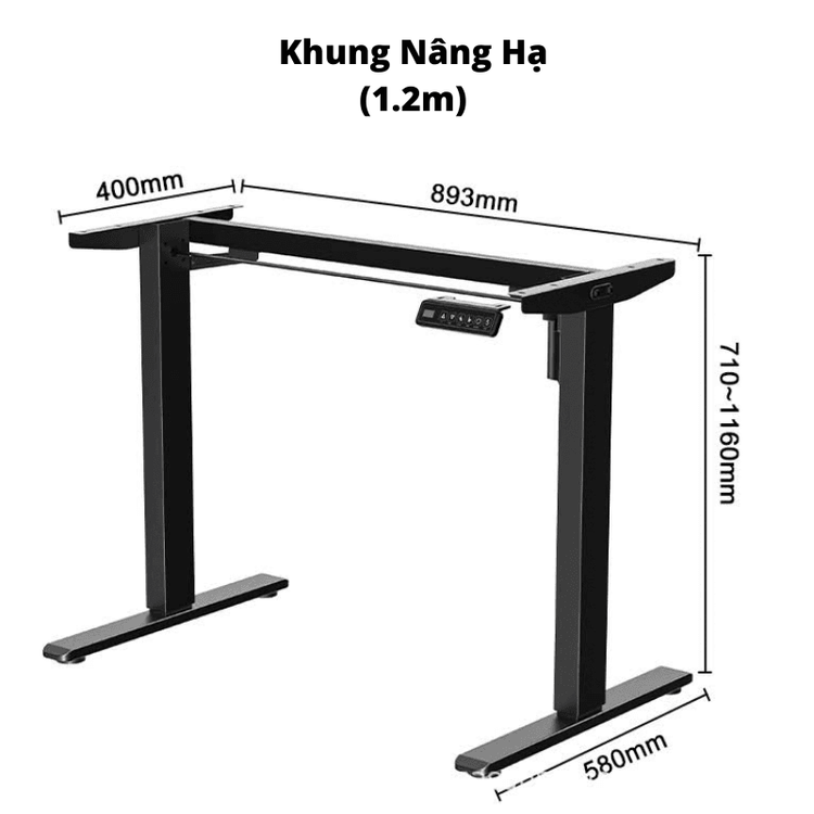Bàn nâng hạ Sanotel SmartDesk 1.2m màu trắng